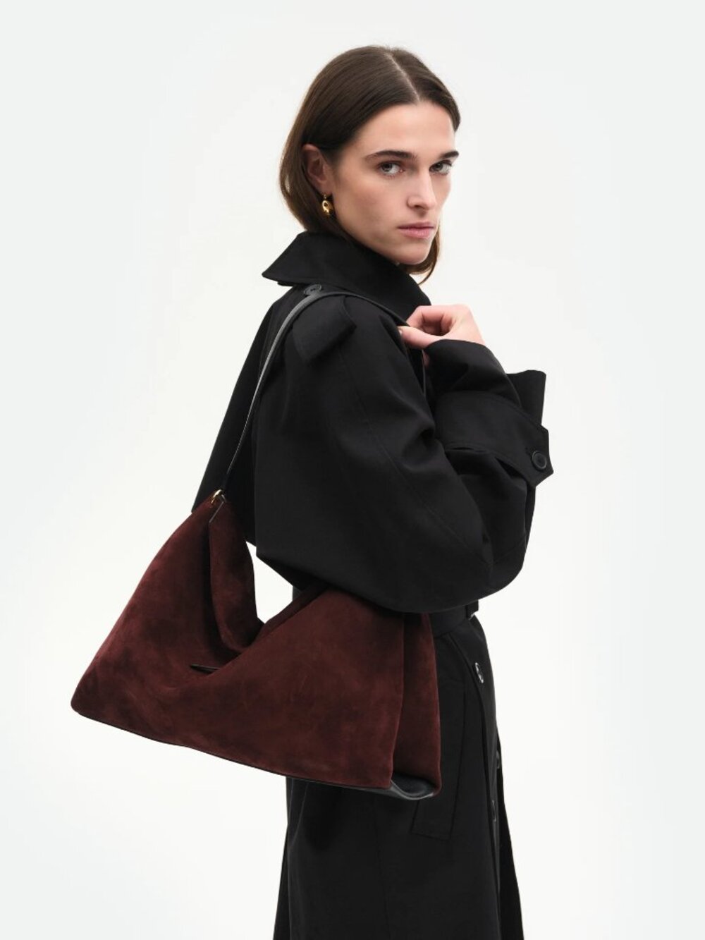 NWT Wandler Penelope Tote Acai Suede / Black
